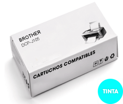 Cartuchos de TINTA COMPATIBLE para Brother DCP-J105 Cyan LC-525XLC