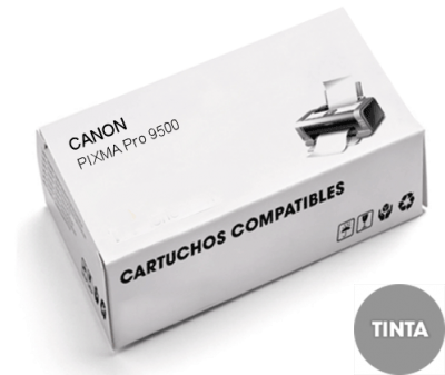 Cartuchos de TINTA COMPATIBLE para Canon PIXMA Pro 9500 Gris PGI-9, 1042B001