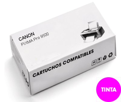Cartuchos de TINTA COMPATIBLE para Canon PIXMA Pro 9500 Magenta Light PGI-9, 1039B001