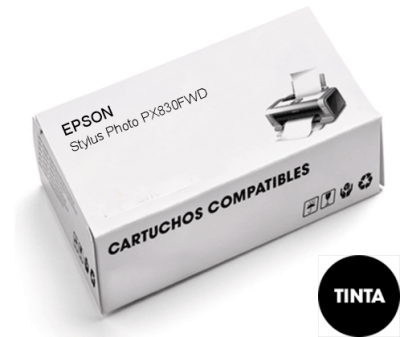 Cartuchos de TINTA COMPATIBLE para Epson Stylus Photo PX830FWD Negro T0791, C13T07914010
