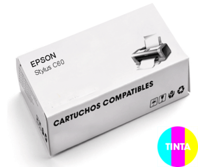 Cartuchos de TINTA COMPATIBLE para Epson Stylus C60 Tricolor C13T029401, T029
