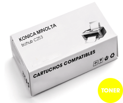 Cartuchos de TONER COMPATIBLE para Konica Minolta bizhub C253 Amarillo TN213Y,TN214Y,TN314Y,A0D7252,A0D7254,A0D7251
