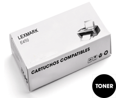 Cartuchos de TONER COMPATIBLE para Lexmark E450DN Negro E450H11E